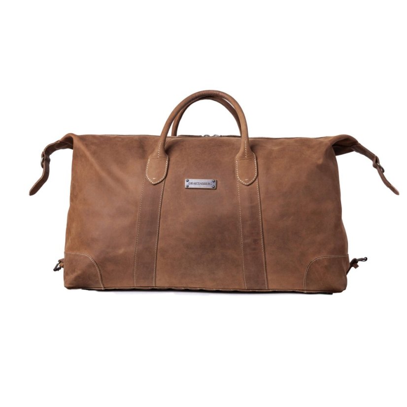 Veľká celokožená víkendovka DAVID | 60 - 80 l | Havana hnedá