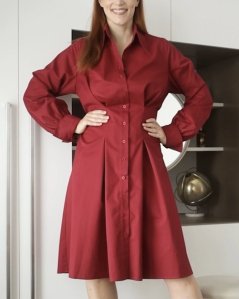 Košeľové šaty | Burgundy
