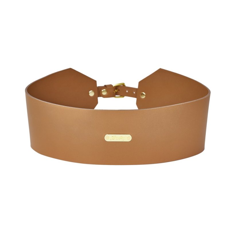 Korzetový opasok AURORA | Brown - Size: Waist circumference 63 - 67 cm (25 - 26"), Metal parts: Gold