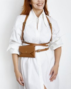 Set | Harness ARTEMIS With Phone Pouch | Brown