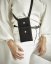 Dvojitá taštička s crossbody popruhom | Čierna - Kovanie: Zlaté