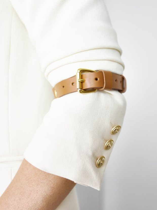 Sleeve Garters | Brown with gold hardware