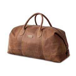Veľká celokožená víkendovka DAVID | 60 - 80 l | Havana hnedá