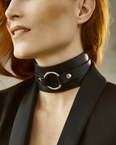 Choker s krúžkom | Čierny