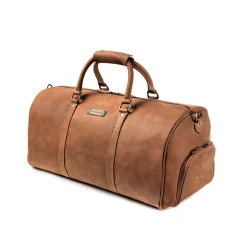 Celokožená príručná taška FINN | 40 l | Koňaková