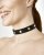 Narrow Choker | Black With Gold Hardware