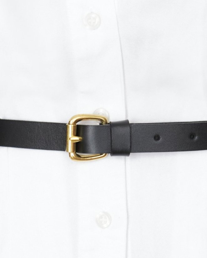 Belt NECESSITAS | Black With Gold Buckles - Size: S | M