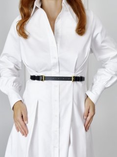 Belt FELICITAS | Black With Gold Buckles