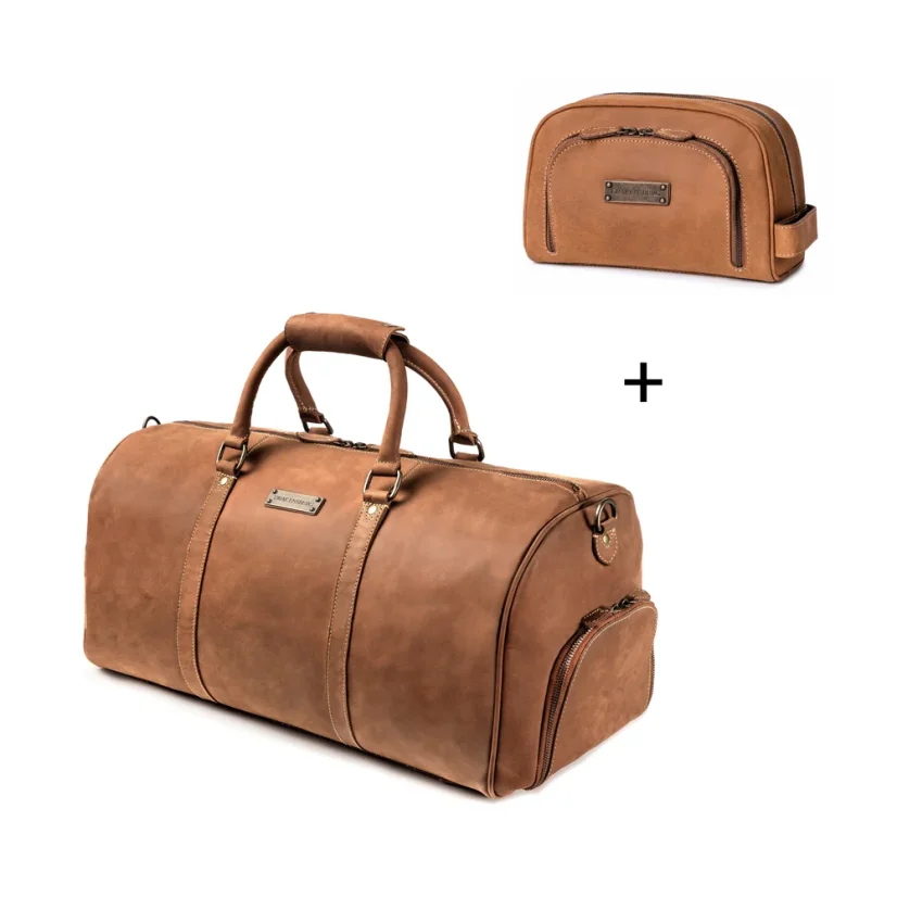 Set | Weekender FINN & Dopp Kit BEN | Cognac