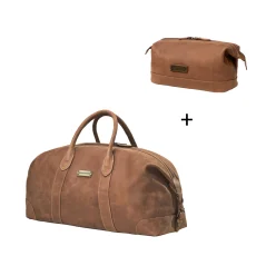 Set | Medium Weekender DAVID & Dopp Kit RUBY | Havana Brown