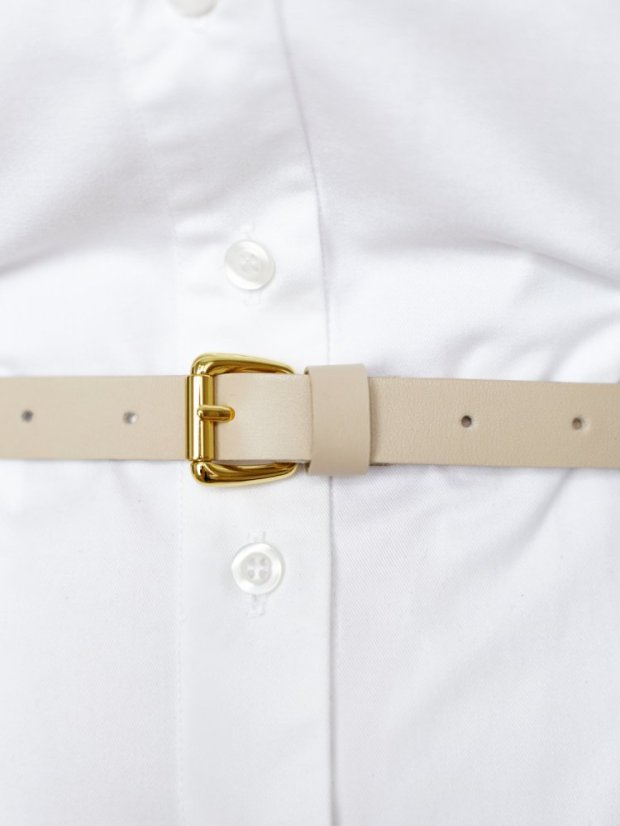 Tenký opasok NECESSITAS | Béžový - Veľkosť: S | M