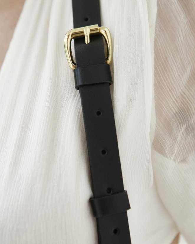 Harness ATHENA | Black With Gold Buckles - Size: M | L