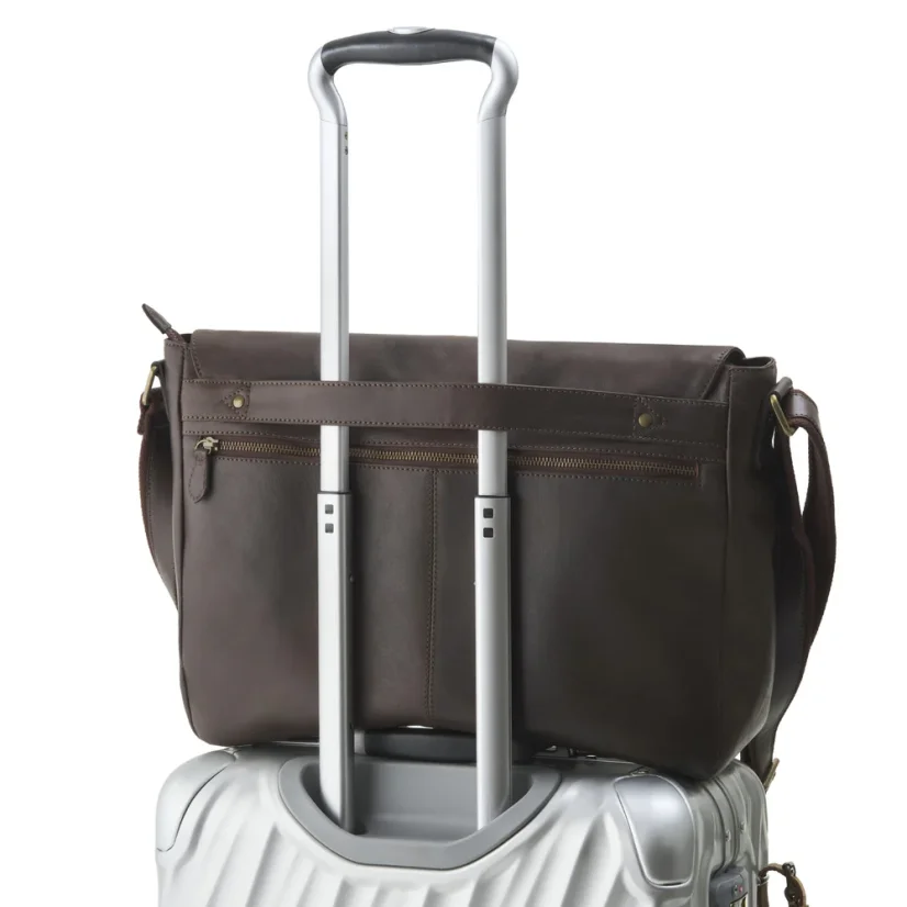 Celokožená príručná taška MITCH | 25 l | Kávová