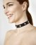 Narrow Choker | Black With Silver Hardware
