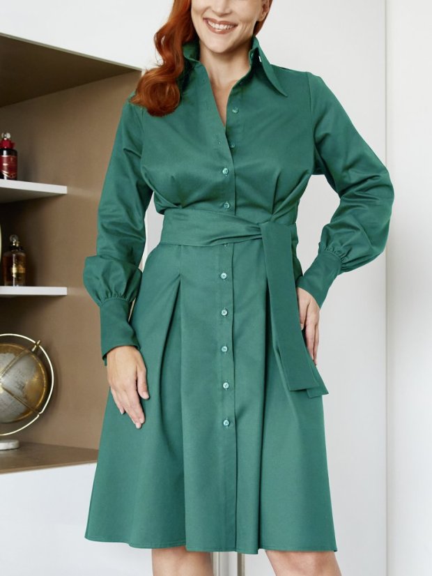 Shirt Dress | Green - Size: M