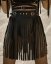Tassel Skirt | Black - Size: S, Metal parts: Silver