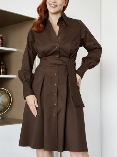 Košeľové šaty | Tmavohnedé