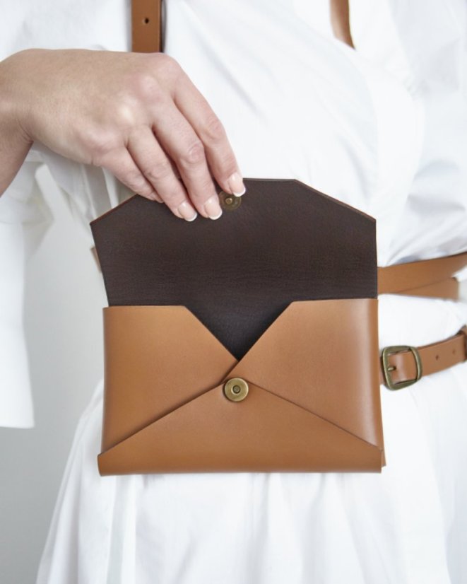 Set | Zavinovacie Zrzáky ARTEMIS s taštičkou na mobil | Hnedé