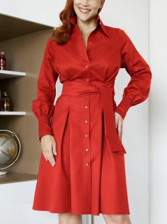 Shirt Dress | Red