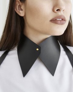 Collar | Black With Gold Hardware