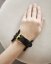 Bracelet With Ring | Black With Gold Hardware
