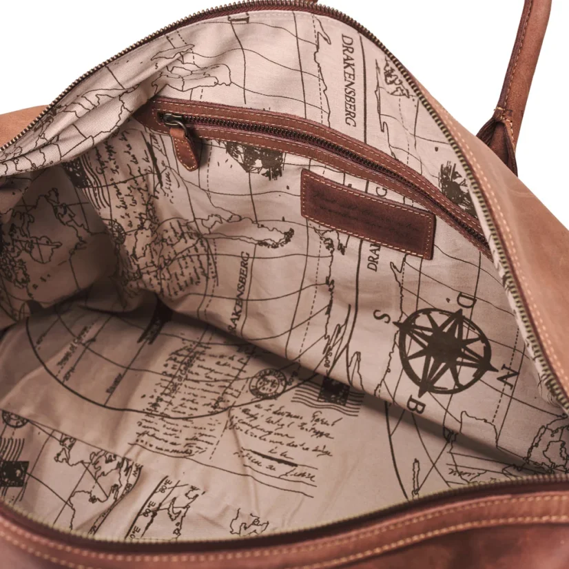 Set | Medium Weekender DAVID & Dopp Kit RUBY | Cognac