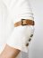 Sleeve Garters | Brown with antique brass hardware