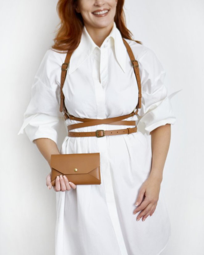 Set | Zavinovacie Zrzáky ARTEMIS s taštičkou na mobil | Hnedé