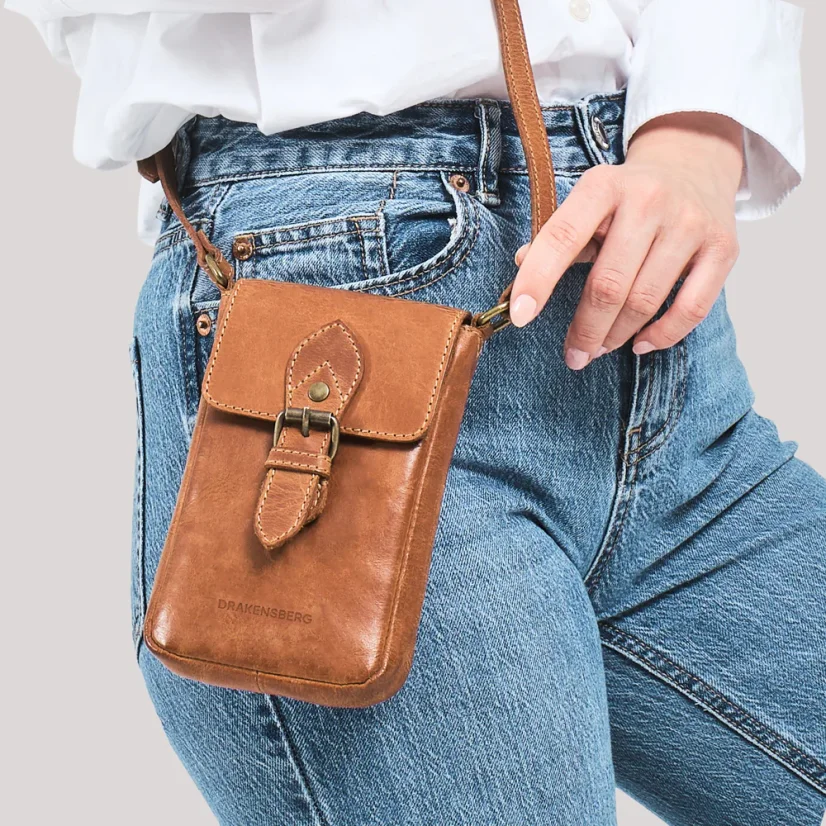 Phone Bag JESSY | Cognac Brown