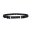 Belt FELICITAS | Black With Silver Buckles - Size: S | M