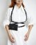 Set | Harness ARTEMIS With Phone Pouch | Black With Silver Hardware