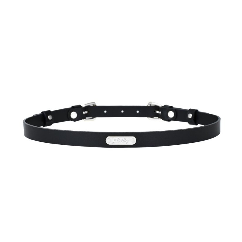Belt FELICITAS | Black With Silver Buckles - Size: S | M