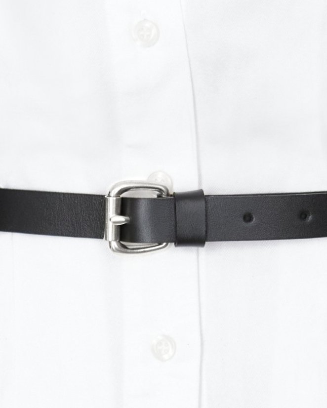 Belt NECESSITAS | Black With Silver Buckles - Size: S | M