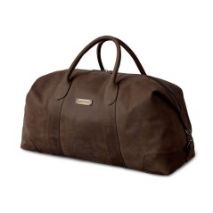 Veľká celokožená víkendovka DAVID | 60 - 80 l | Kávová