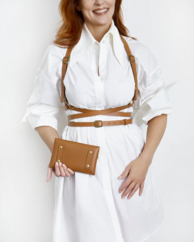 Set | Zavinovacie Zrzáky ARTEMIS s taštičkou na mobil | Hnedé