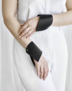 Cuffs | Black With Golden Hardware