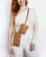 Set | Two Pouches With Crossbody Strap  | Brown